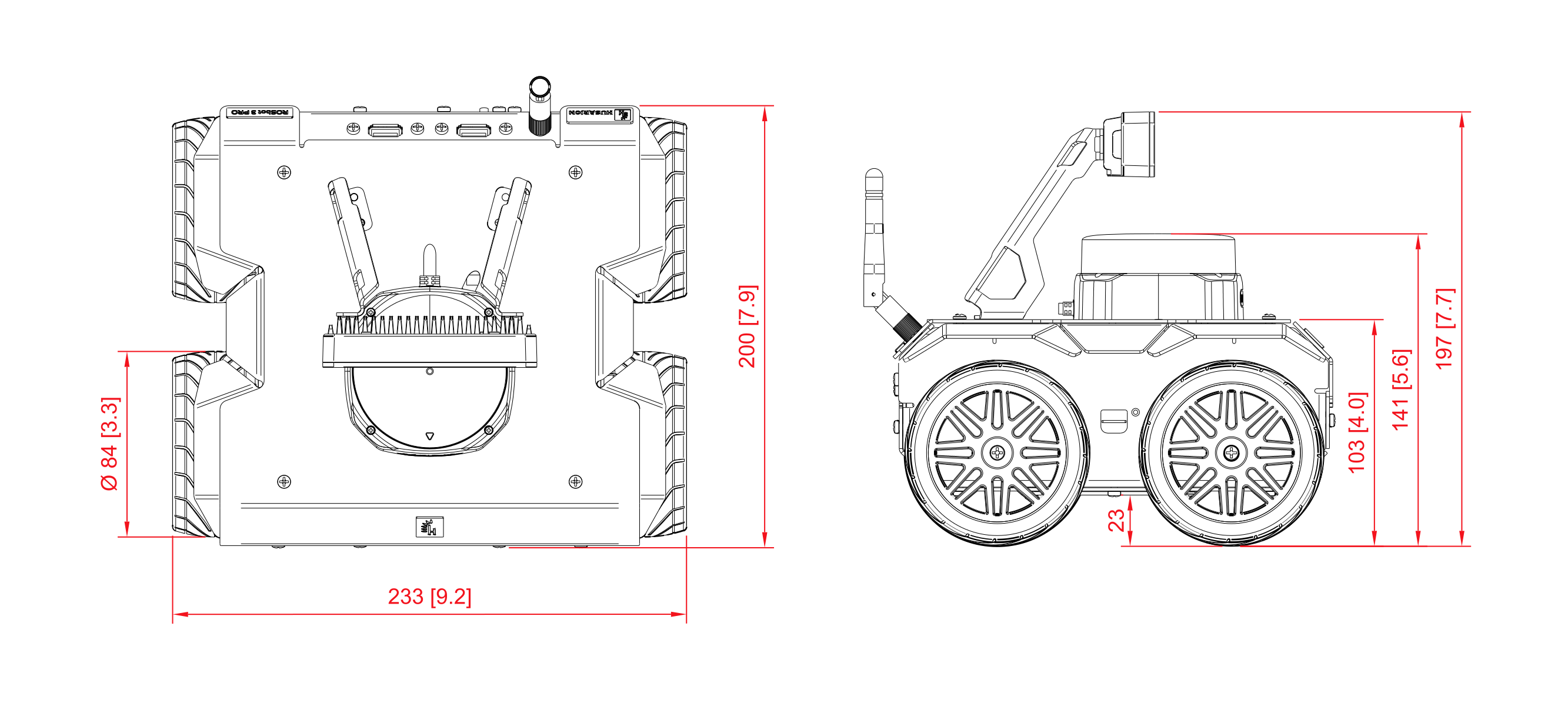 ROSbot 3 dimensions