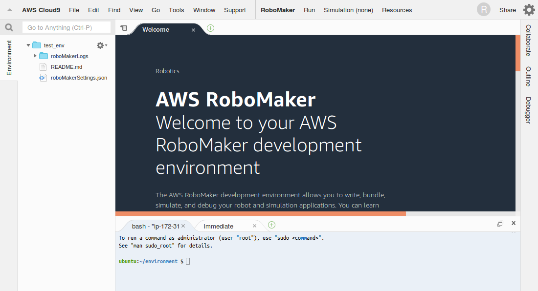 RoboMaker IDE
