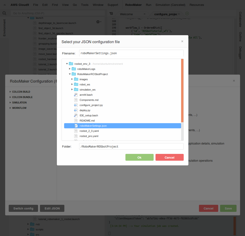 Switch config dialog