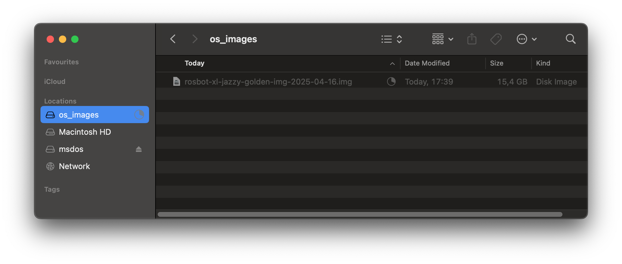 copy the OS image to the os_images partition