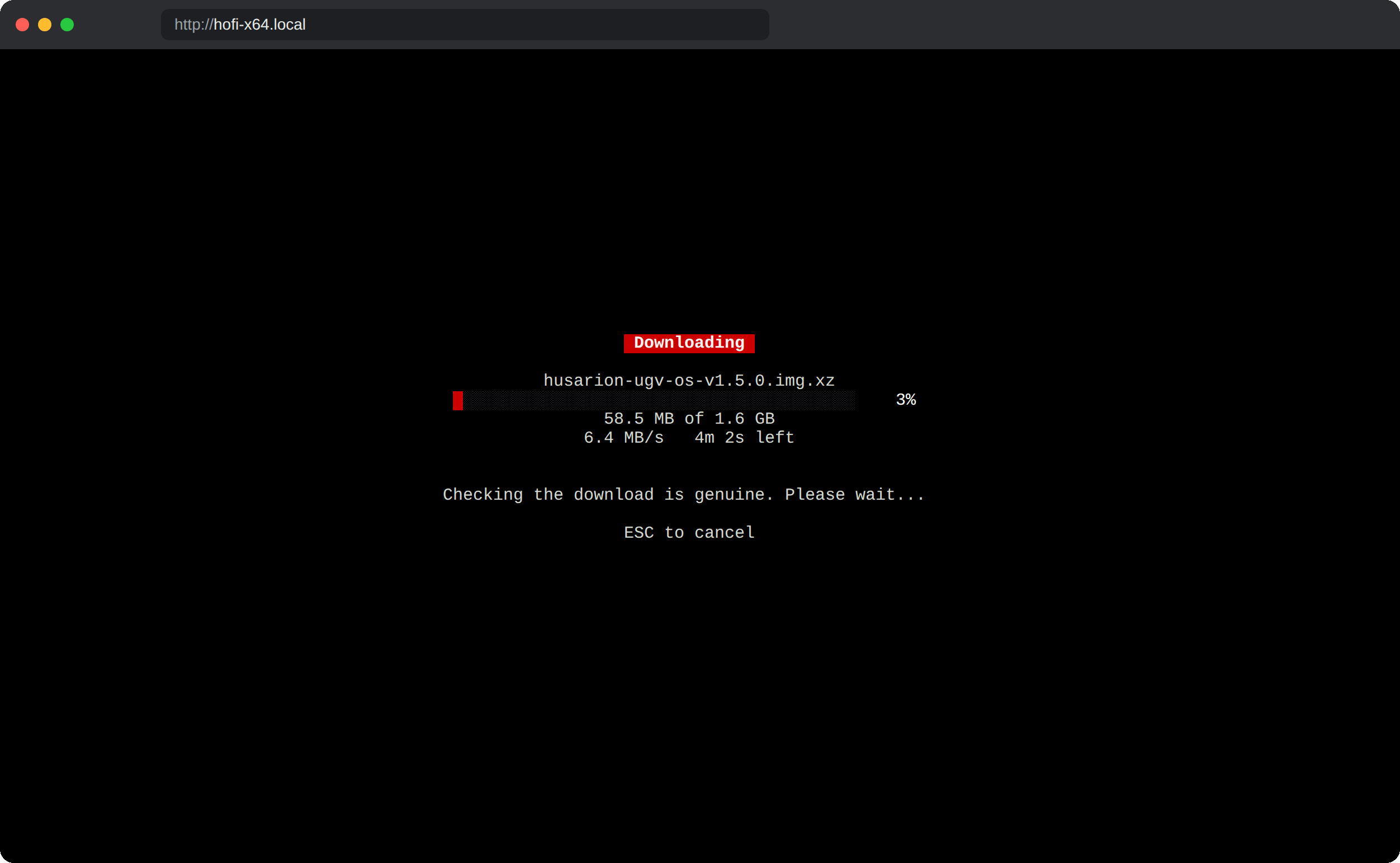 Downloading an image in HOFI