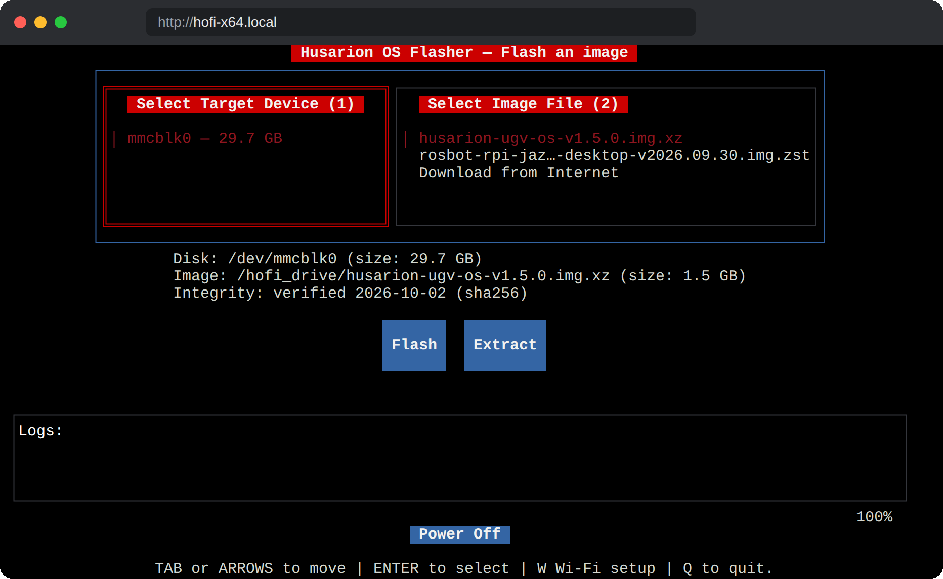 HOFI in a web browser