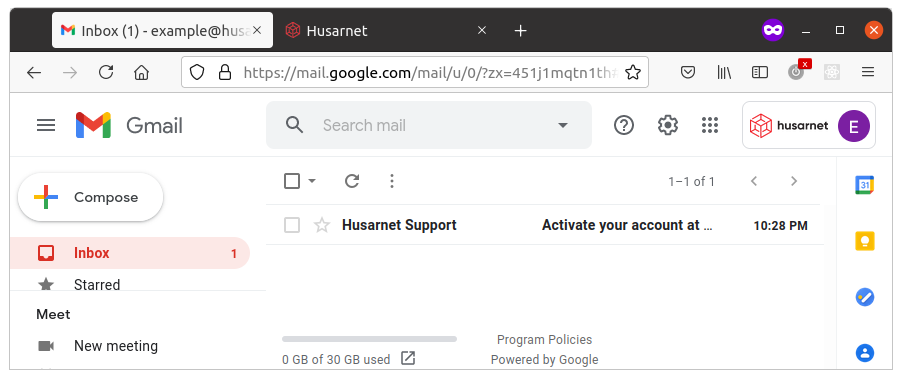 Husarnet Confirmation Email