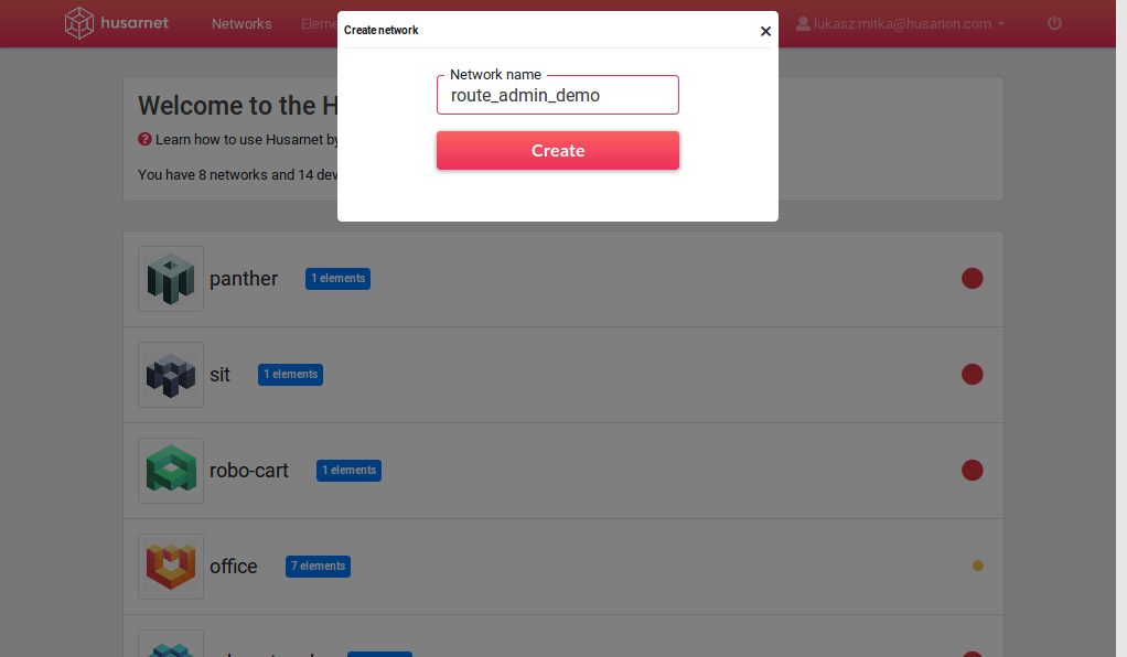 create network