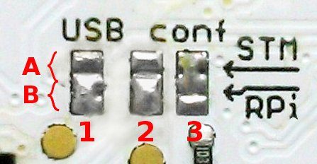 Jumpers configuration example Jumpers configuration example