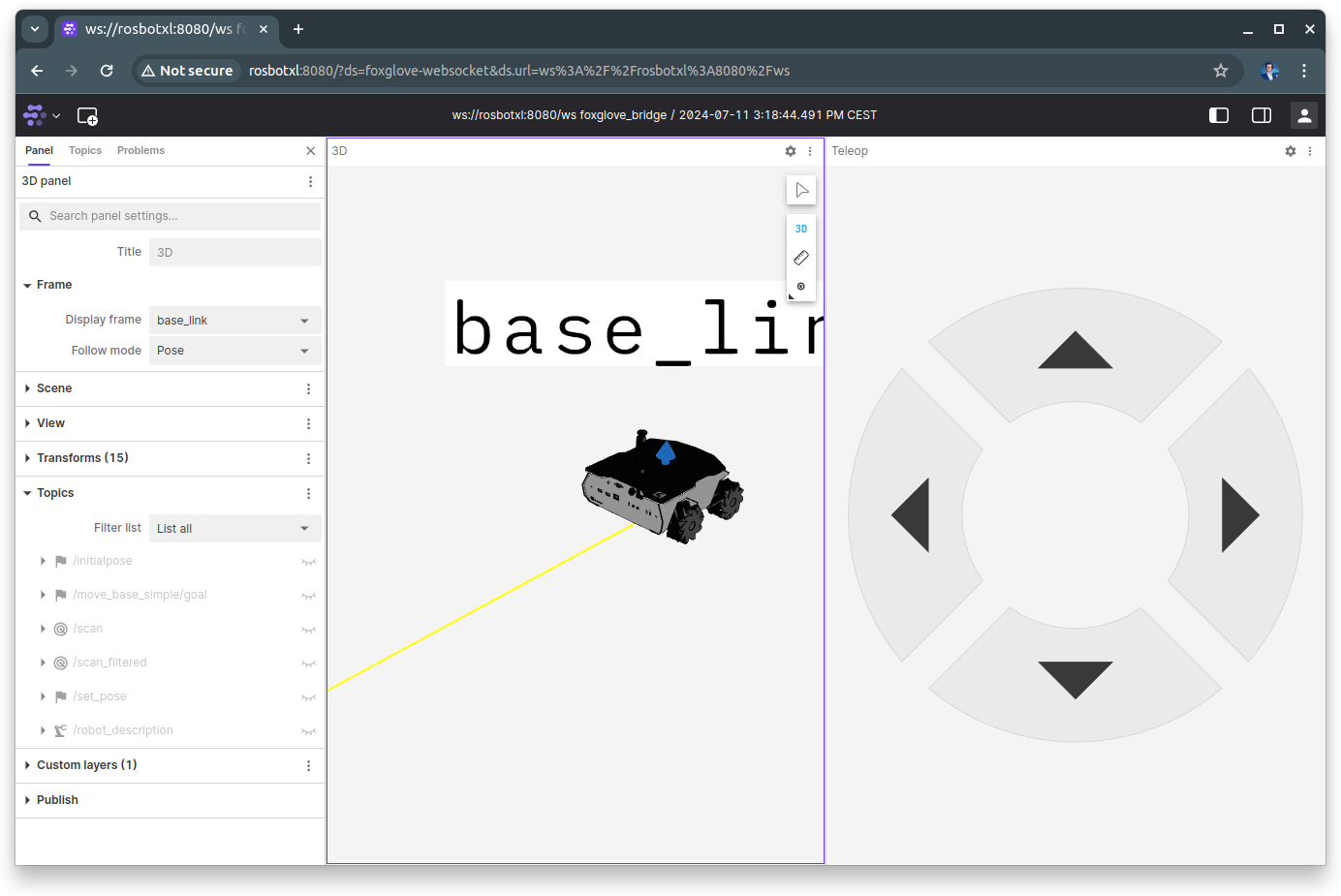 Default web user interface for ROSbot XL