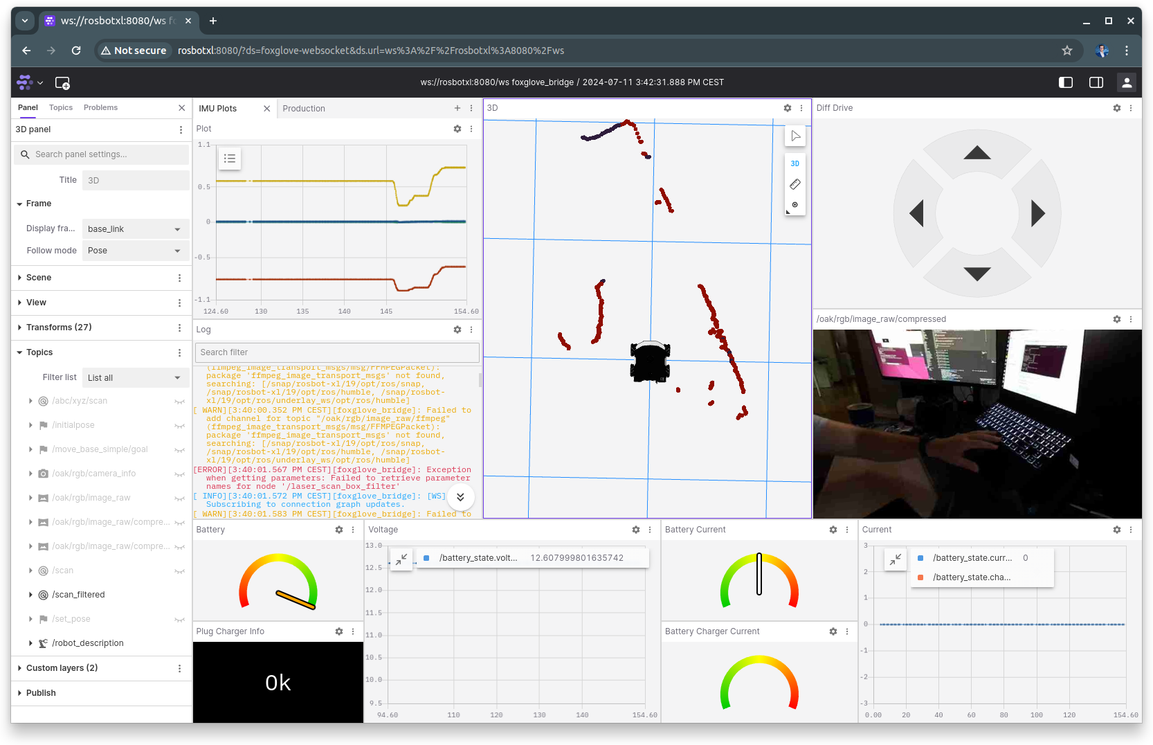 Default web user interface for ROSbot XL