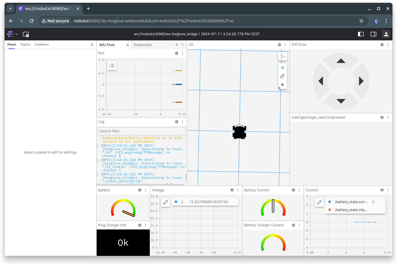 Default web user interface for ROSbot XL