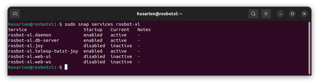 ROSbot XL services