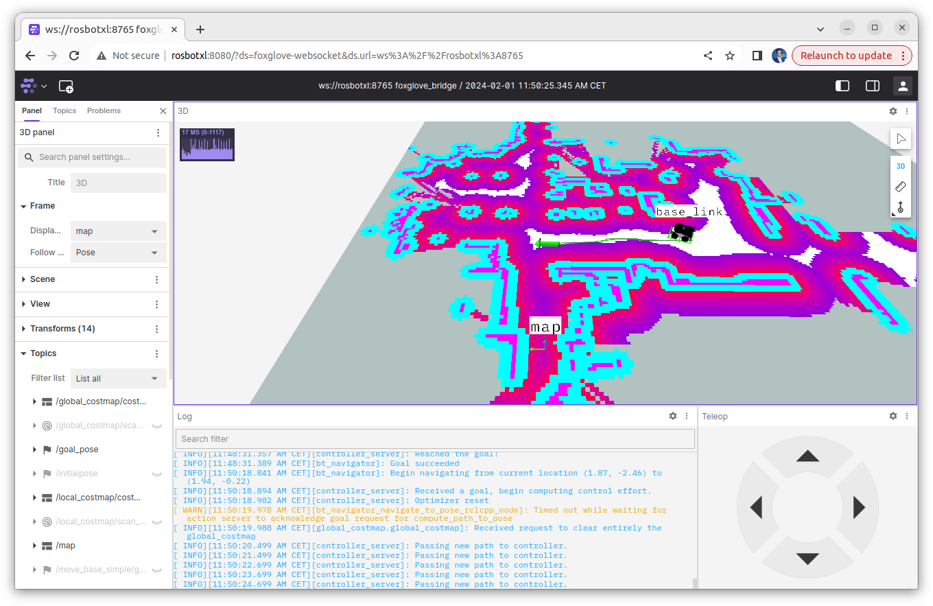 Foxglove web user interface