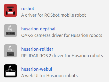 Example of Husarion snaps